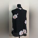 Van Heusen  sleeveless floral button‎ front blouse sleeveless top size L Photo 4