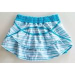 Lululemon Run Track Attack Skirt Skort Blue and White Stripe Athleisure Size 6 Photo 4