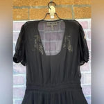 Saloni Leah Robe silk Dress w/Slip size 0 Black Photo 12