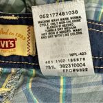 Levi's Blue and Green Cargo Shorts with Plaid Design Vintage Chino Bermuda Photo 7