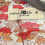 Natural Life M Medium Floral Maxi Dress Boho Flare Sleeves Sheer Tiered NO SLIP Photo 6