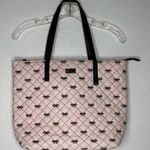 Luv Betsey By Betsey Johnson Pink Black Large Bag Bows Tote Quilted Y2K Quirky Photo 0