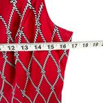 Talbots Fit Flare Dress 10 Red White Nautical Rope Sleeveless Preppy 4th of July Photo 6