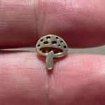 Gold mushroom stud metal earrings small cute girls kids adults cottagecore Photo 0