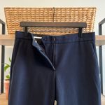 Ann Taylor  Mid-Rise Stretch Cotton Navy Career Ankle Dress Pant Trouser, 8T Photo 5