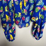 Romeo + Juliet Couture Women's Floral Print Blue Off The Shoulder Top M Photo 7