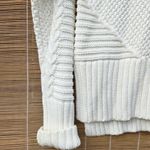 Rachel Ashwell  Cream Winter White Cable Knit Coastal Chunky Sweater M Cotton Photo 3