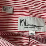 Mili Designs Nautical Button Up Womens Top Sz 3X Preppy Stripe Resort Sequin Red Photo 9