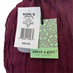 About A Girl  Berry Color Wrinkled sleeveless Top Photo 3