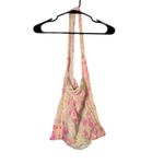 Free People Cream Pink Floral Lightweight Medium Tote Bag Photo 1