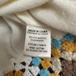 Loveriche Crochet Granny Square Trim Cream Sweater Boho Cottagecore Size M White Size M Photo 5