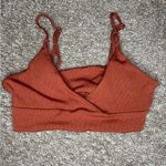 Romwe Rust Orange Strappy Bikini Top Photo 1