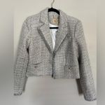 Tahari NWT Elie  Women's Jacket Tweed Open Rhinestone Button Fringe Size 6 Photo 1