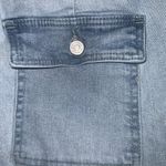 KanCan Felicity High Rise Slim Straight Leg Fringe Hem Cargo Jeans Size 9 Blue Photo 9