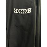 Diane Gilman Y2K  100% Silk Black Button-Up Long Sleeve Shirt Bead Detailing Sz M Photo 5