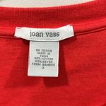 Joan Vass  Red and White Striped 3/4 Sleeve Top Size (2) Large EUC Photo 4