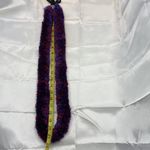 Hand Made Burgundy and Blue Eyelash Yarn Lei 21.5” Drop Class of 2023 Graduation Photo 10