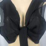 Zuliana black front tie sleeveless top Size XL Made in USA Photo 1