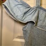 SO NWT  Chambray Cold Shoulder Smocked Dress size XL Photo 3