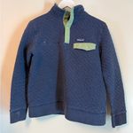 Patagonia Women's Organic Cotton Quilt Snap-T® Pullover Blue Medium Photo 0
