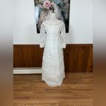 Beautiful Preserved Vintage 1960s Organza Wedding Gown & Veil! White Size 10 Photo 6