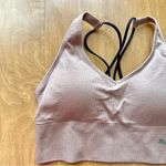 Puma Low Support Ribbed Seamless Bra, Bark/Blush Pink, Size Medium Photo 4