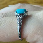 Sleeping Beauty Turquoise Sterling Silver Ring Size 9 Photo 2