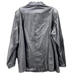 Jessica London Jessica‎ London Blazer Leather Jacket Silver 20 Photo 1