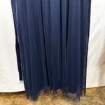 Candalite Plus Size 2X Formal Dress Navy Blue Floral Lace Tulle Prom Party 1233 Photo 6