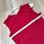 Anthropologie  Textured Dress NWT ruffle trim mini pink (small) party bright Photo 3