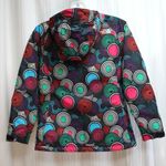 The North Face - Hooded Insolated Jacket, Hyvent, Black w/ Multicolor Circles Photo 1