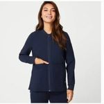 FIGS  Navy Blue Technical Collection Bellery Scrub Jacket Zip Front Size XS Photo 9
