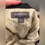 Liz Claiborne Vintage  90s Pin Up Style Size 8 White And Black Floral Dress Photo 3