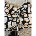 Illa Illa NWT- Black & Tan Geometric Smocked Back Bralette Top Photo 1