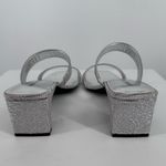 Anne Klein Jordyn Heeled Sandals in Silver Crystal size 10 Rhinestone Evening Photo 5