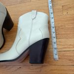 Paige White White Leather Western Ankle Boots Size 9.5 Photo 1