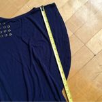 belldini Cold Shoulder Butterfly Sleeve Top, Gold Grommet, Navy Blue, Size S Blue Photo 13