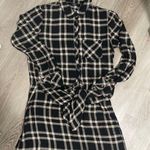 G by Giuliana Plaid Tunic Top – Black and Beige Longline Shirt, Size Small Photo 0