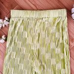 Lime Green Plisse Pants Photo 3