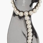 Jeffrey Campbell NEW Pearlesque Imitation Pearl Ankle Strap Sandal BLACK Sz 7M Photo 3