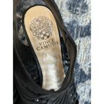 Vince Camuto  Ecroya Black Leather Suede Cage Side Zip Ankle Sandal Heels Size 8M Photo 6