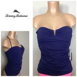 Tommy Bahama New.  navy V-wire tankini top. Large. Retails $104 Photo 1