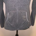 The North Face gray pleated pockets full zip up outdoor fleece sweatshirt Photo 3