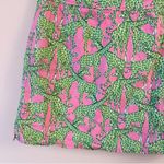 Lilly Pulitzer Giraffe Print Short Skirt Lined Double Button Pink & Green Size 4 Photo 6