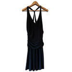 Nine West  Black Sleeveless V Neck Dress Size 14 Ruched Photo 1