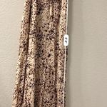 Gibson Latimer  Women's Animal Print Tasseled Maxi Sundress Tan‎ Brown Photo 5