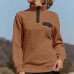 Merokeety Marokeety Quilted Sweatshirt Pullover Photo 6