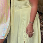 Butter Yellow Milkmaid dress Size L Photo 0