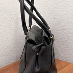 Coach 11048 Hamptons Tiffany Turnlock Satchel Black Leather Tote Shoulder Bag Photo 3