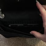 Karl Lagerfeld  Black Velvet Rose Pattern Shoulder Bag Photo 9